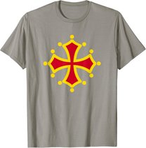 Flagge Midi-Pyrénées Okzitanien, für Herren und Damen T-Shirt