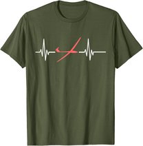 Herzschlag Modellflug Rc Flugzeug Flieger Lustiges Segelflug T-Shirt