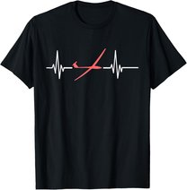 Herzschlag Modellflug Rc Flugzeug Flieger Lustiges Segelflug T-Shirt