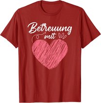 Betreuung mit Herz Altenpflege Pflege Altenheim T-Shirt