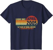 16. Geburtstag Lockdown Vintage Legend Seit April 2005 T-Shirt