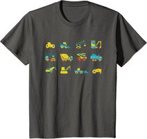 Kinder Kleinkinder Junge Bagger Fahrzeuge Baustelle T-Shirt