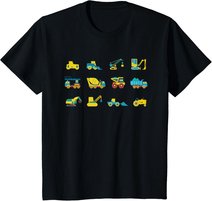 Kinder Kleinkinder Junge Bagger Fahrzeuge Baustelle T-Shirt