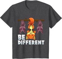 Anders Sein Be Different Fuchs Unter Fledermäusen Lustig T-Shirt