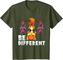 Anders Sein Be Different Fuchs Unter Fledermäusen Lustig T-Shirt