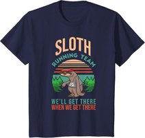 Retro Faultier I Joggen Laufen I Lustiges Vintage Faultier T-Shirt