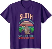 Retro Faultier I Joggen Laufen I Lustiges Vintage Faultier T-Shirt