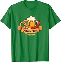 Herren Oktoberfest Outfit Brezel Bier Wurst Lederhose Dirndl Ersatz T-Shirt
