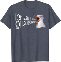 Stralsund Urlaub Ostsee Küste Möwe norddeutsch Möwen T-Shirt