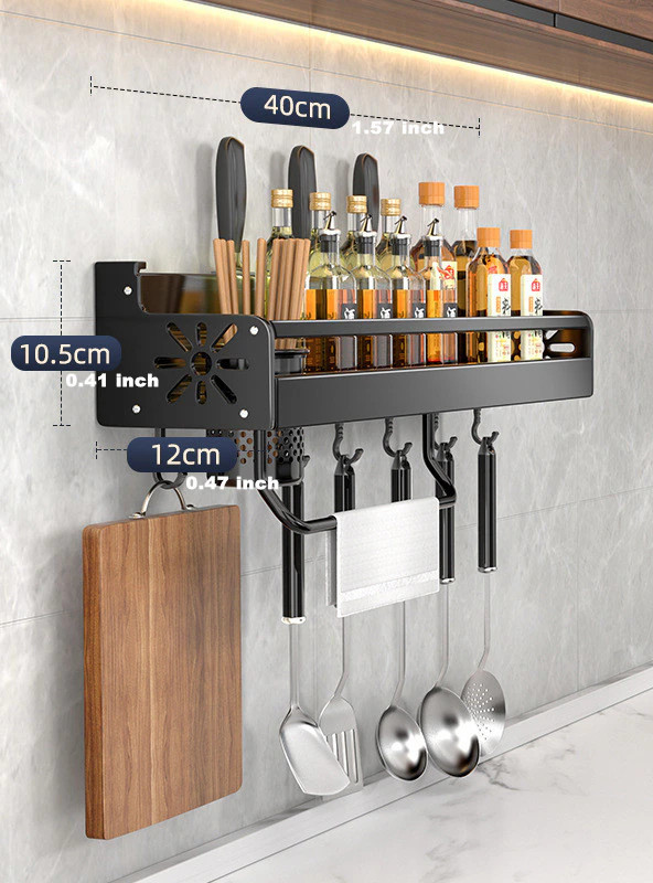 wall mounted kitchen shelf for spices