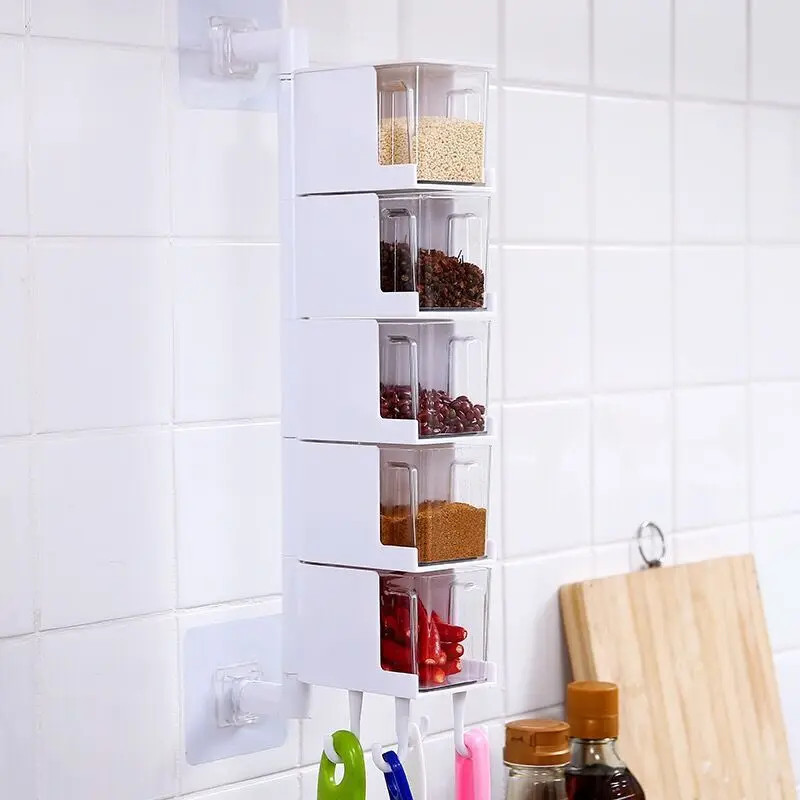 cabinet mounted spice drawer organizer