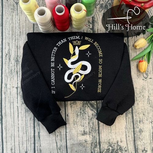 The Cruel Prince Embroidered Sweatshirt, Folk of the Air, Jude and Cardan, Elfhame Embroidered Hoodie Gifts For Book Lovers