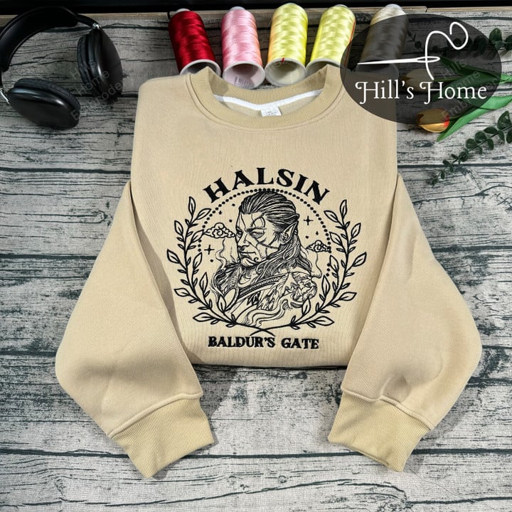 Halsin Embroidered Sweatshirt, Baldur's Gate Embroidered Hoodie