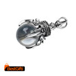 Domineering Dragon Claw Crystal Ball Pendant Necklace For Men Jewelry Personality Vintage Animal Design Necklace 925 Chain Male