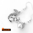 DoreenBeads Handmade Asymmetrical Earrings Silver Color Acorn Squirrel Animal Earrings For Women Party Jewelry 40mmx20mm,1Pair