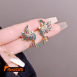 2025 Colorful Phoenix Bird Stud Earrings for Women Cocktail Party Personality Female Accessories Fancy Gift Statement Jewelry