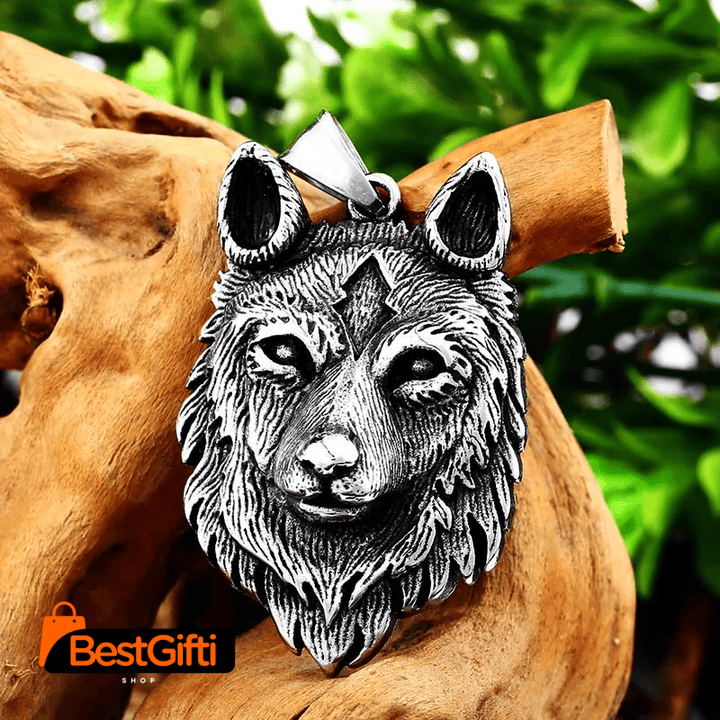 BEIER Punk 316L stainless steel new design howling wolf pendant necklace viking men celt Charm Fashion jewelry Boys gift BP8-352