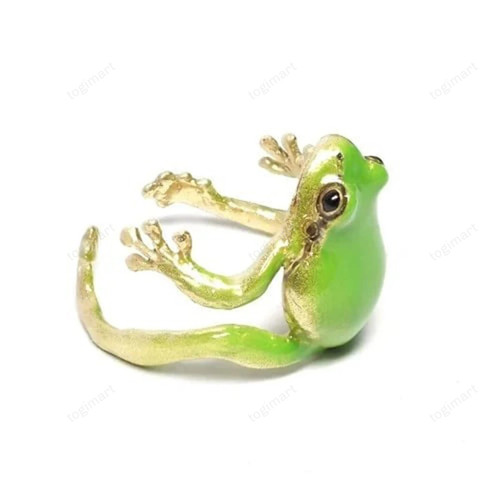 Green Frog Open Ring