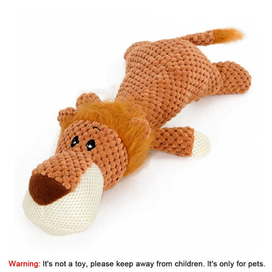 squeaky lion dog toy