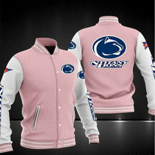 NCAA Penn State Nittany Lions Pink Baseball Jacket TR2988