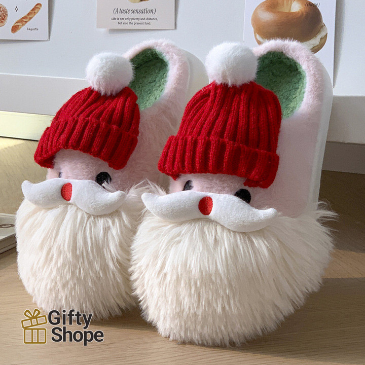 Cute Christmas Santa Claus Home Slippers Winter Warm