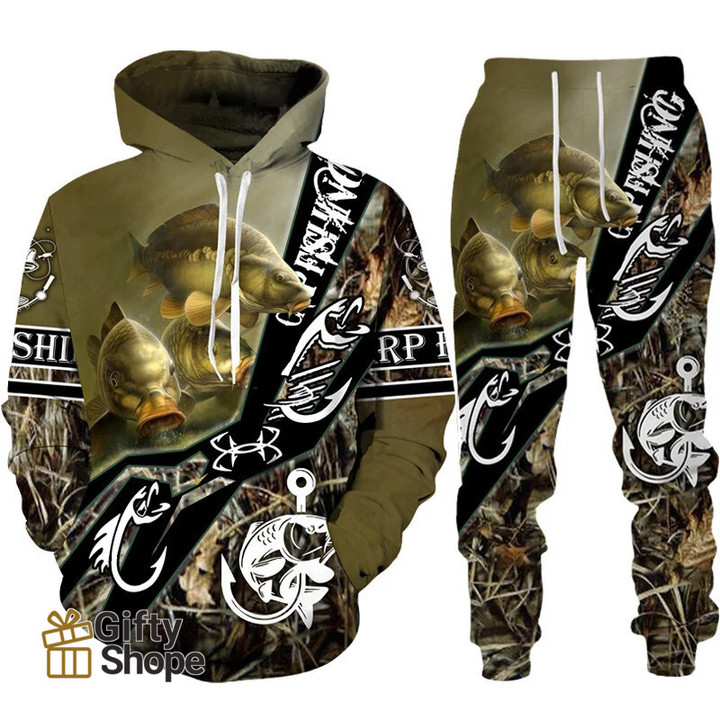 Fish Printed Boys Girls Hoodie Sportswear Set
