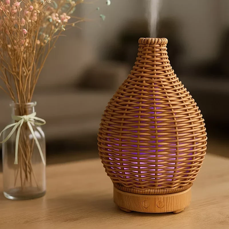 Woven Vase Air Humidifier Essential Oil Diffuser
