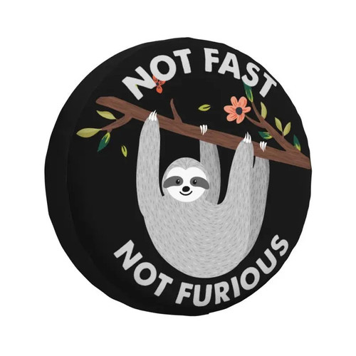 Cute Sloth Not Fast Not Furious Spare Tire Cover