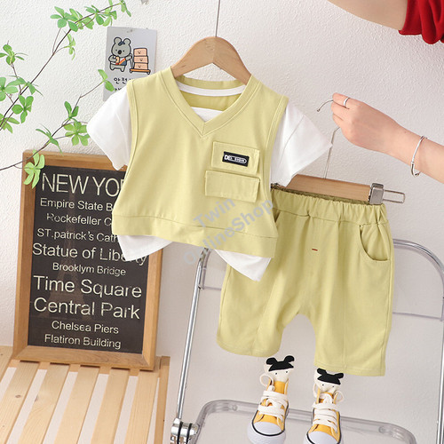 Boys Summer Suit Summer Short Sleeve Clothes