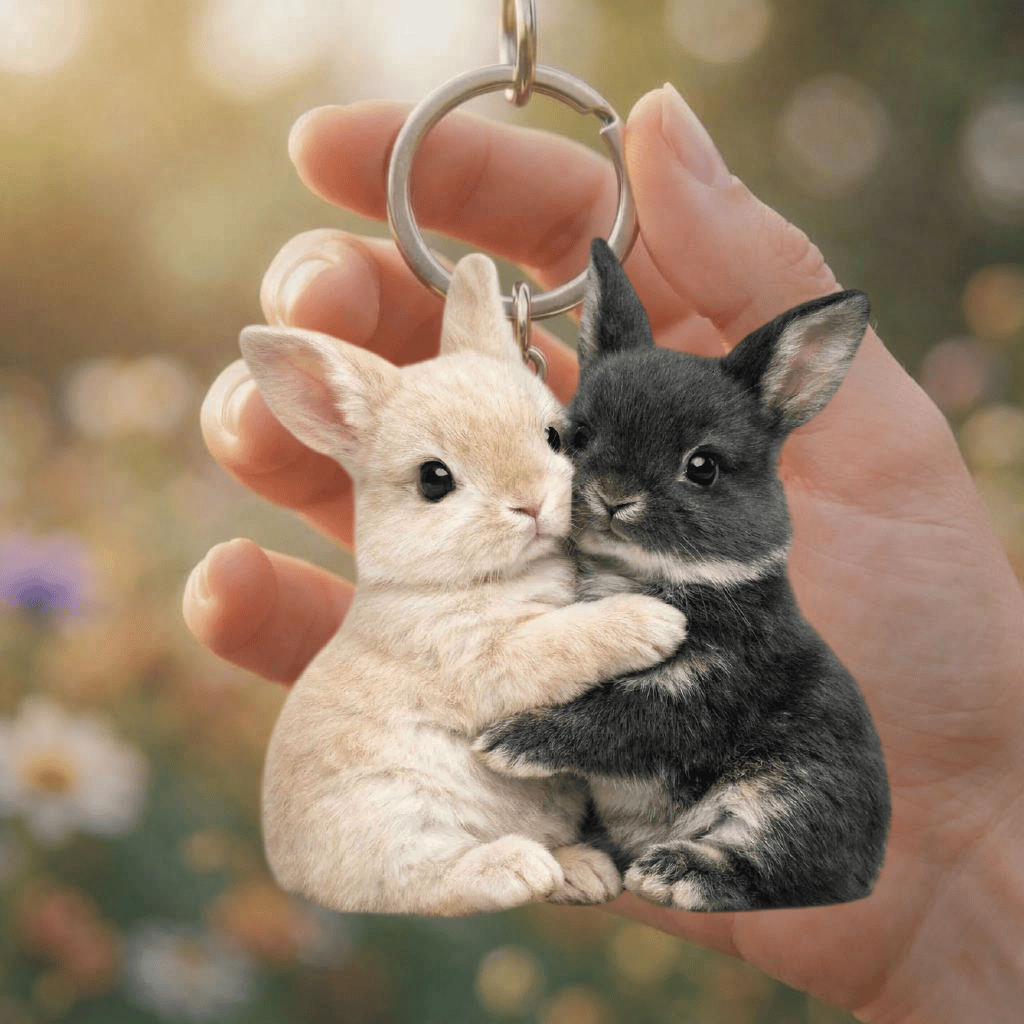 Rabbit Premium Keychain - PawsPrints