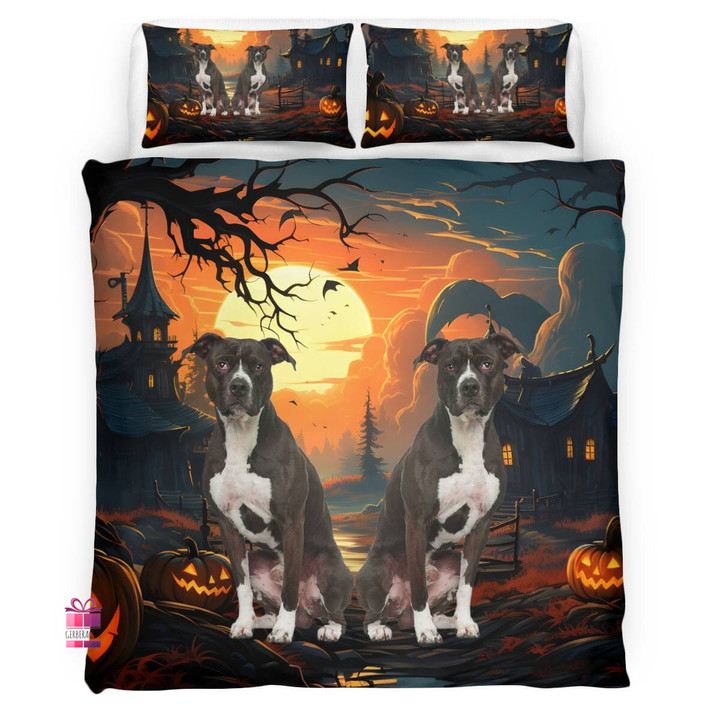 Pitbull Halloween Bedding set