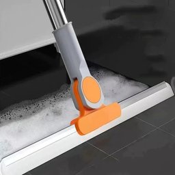 50cm Silicone Floor Squeegee with Extendable Aluminum Handle – 180° Rotating Water Wiper