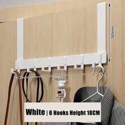 Over-the-Door Hook Rack – 6-Hook Space-Saving Organizer for Coats, Hats, Bags & Towels