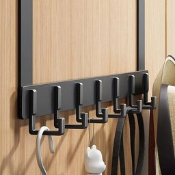Over-the-Door Hook Rack – 6-Hook Space-Saving Organizer for Coats, Hats, Bags & Towels