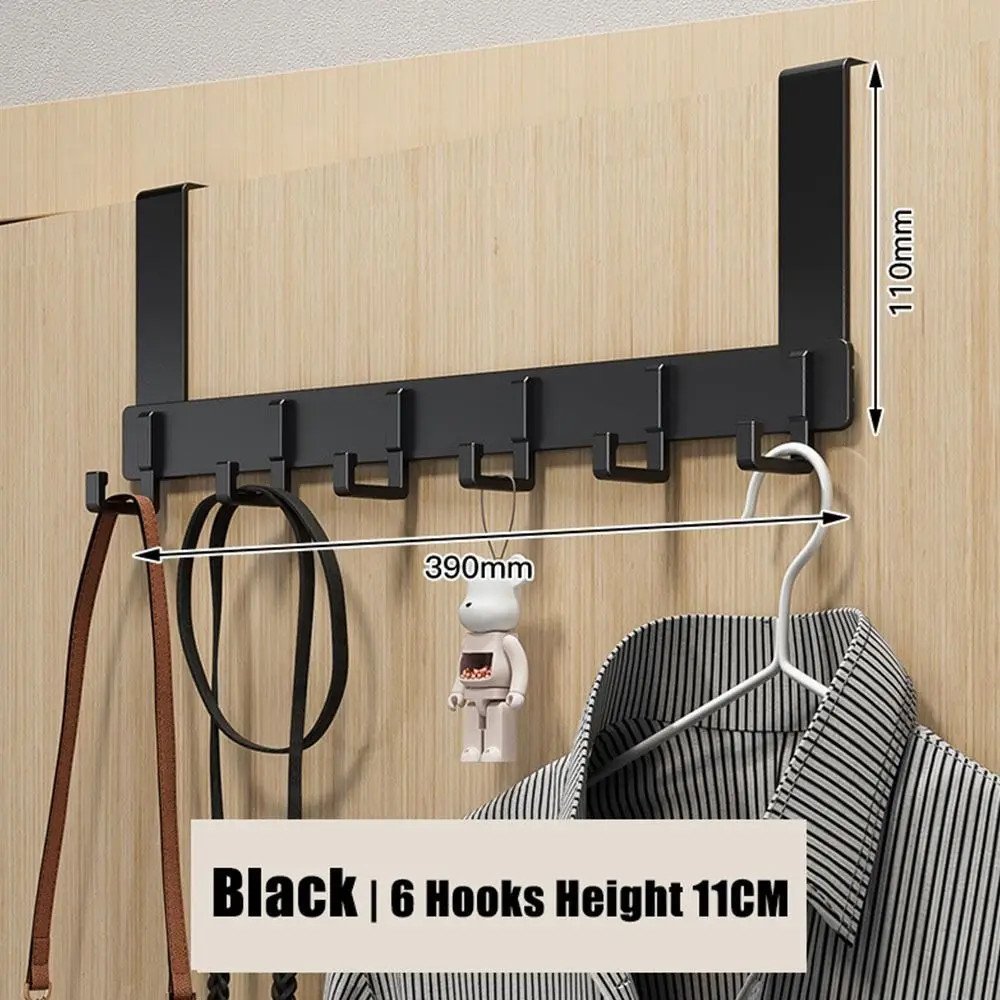 Over-the-Door Hook Rack – 6-Hook Space-Saving Organizer for Coats, Hats, Bags & Towels