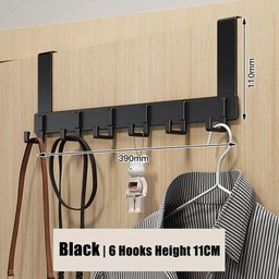 Over-the-Door Hook Rack – 6-Hook Space-Saving Organizer for Coats, Hats, Bags & Towels