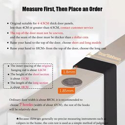 Over-the-Door Hook Rack – 6-Hook Space-Saving Organizer for Coats, Hats, Bags & Towels