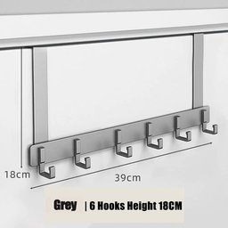 Over-the-Door Hook Rack – 6-Hook Space-Saving Organizer for Coats, Hats, Bags & Towels