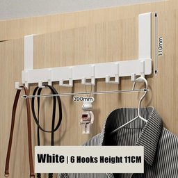 Over-the-Door Hook Rack – 6-Hook Space-Saving Organizer for Coats, Hats, Bags & Towels