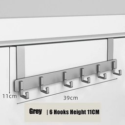 Over-the-Door Hook Rack – 6-Hook Space-Saving Organizer for Coats, Hats, Bags & Towels