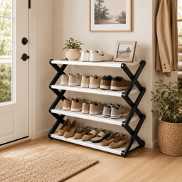 Foldable Shoe Rack – Space-Saving 4-Tier & 5-Tier Shoe Organizer