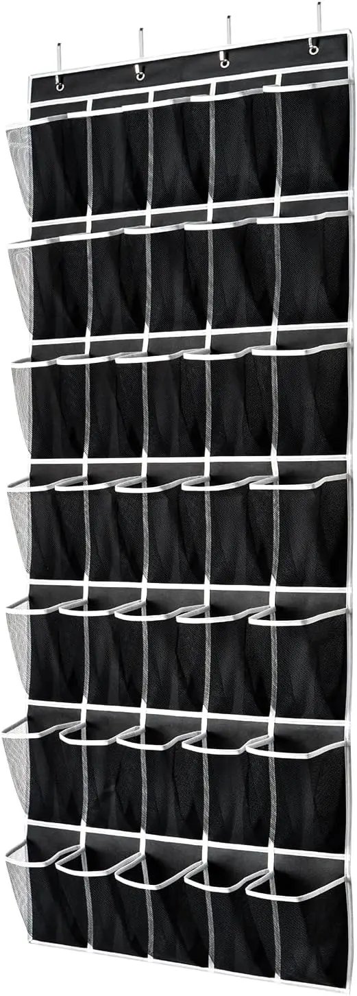 35-Pocket Over-the-Door Shoe Organizer – Space-Saving Hanging Shoe Rack