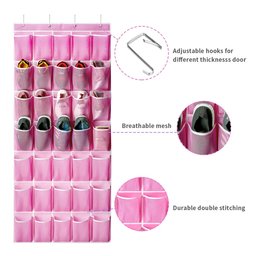 35-Pocket Over-the-Door Shoe Organizer – Space-Saving Hanging Shoe Rack