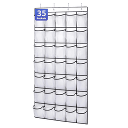35-Pocket Over-the-Door Shoe Organizer – Space-Saving Hanging Shoe Rack