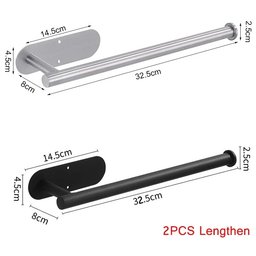 Adhesive Paper Towel Holder – Stainless Steel Wall-Mount & Under-Cabinet Roll Holder