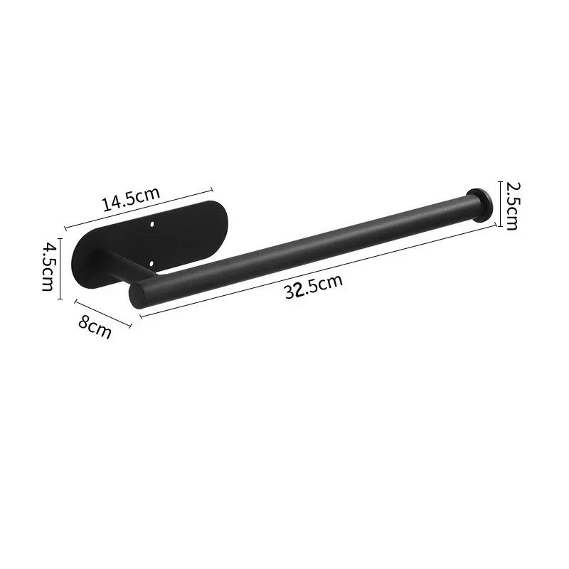 Adhesive Paper Towel Holder – Stainless Steel Wall-Mount & Under-Cabinet Roll Holder