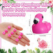 100 Pcs Flamingo Mini Resin Flamingo