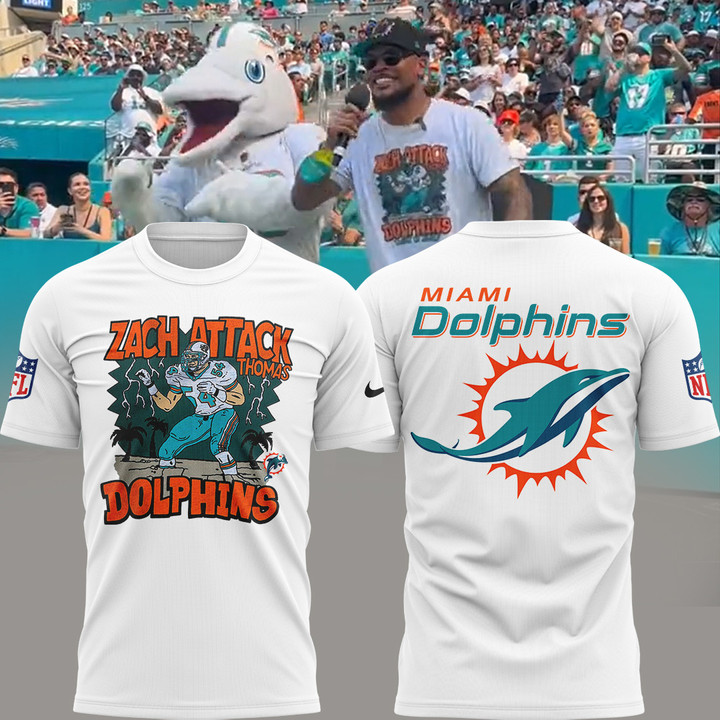 Miami Dolphins Channing Crowder’s Football 3D Cotton T-shirt
