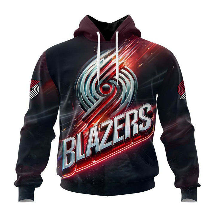 Portland Trail Blazers Special Realistic Team Logo Design
