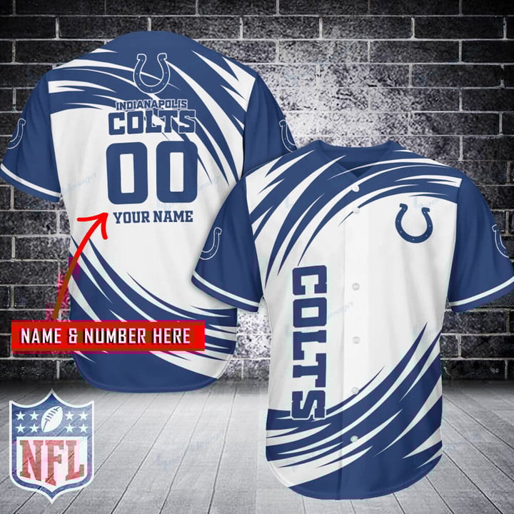 Indianapolis Colts (Your Name & Number) NFL Baseball Jersey